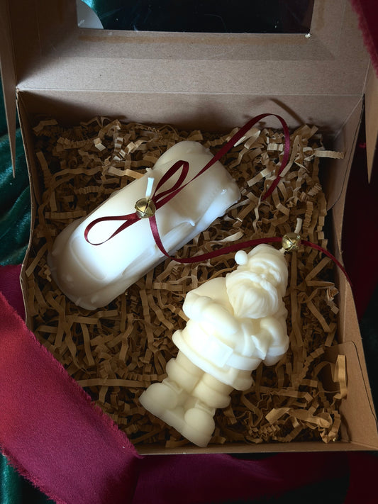 Christmas car and Santa (set of 2)