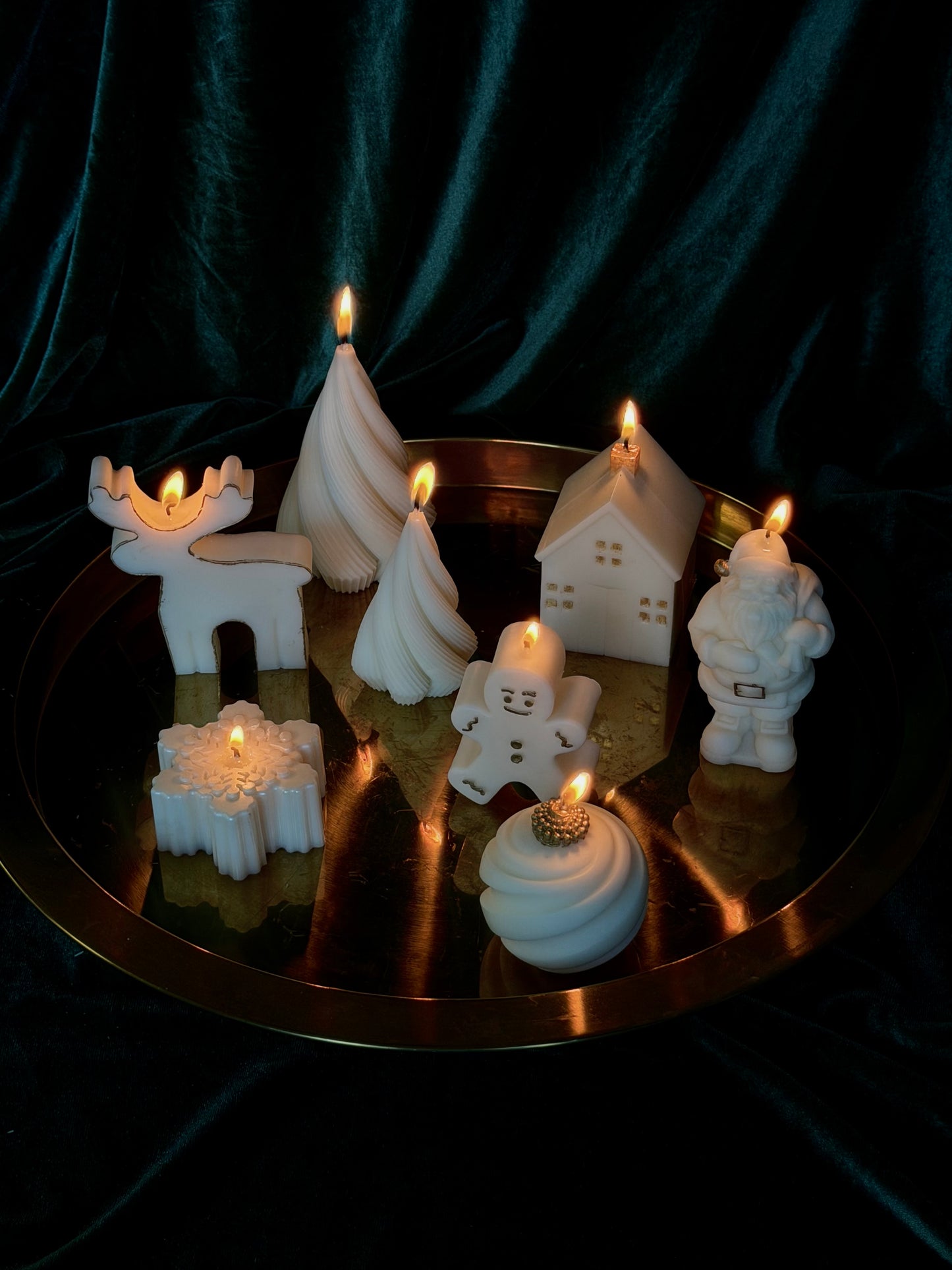 Christmas house & snowflake (set of 2)