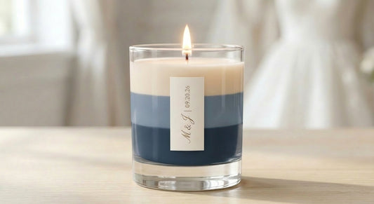 Personalized Wedding Favor Candle Sample – Midnight Velvet